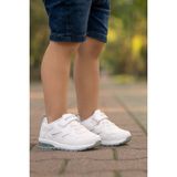 Unisex Çocuk Cırtlı Bağcıklı Sneaker Günlük Spor Ayakkabı - Beyaz