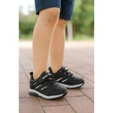Unisex Çocuk Cırtlı Bağcıklı Sneaker Günlük Spor Ayakkabı - Siyah