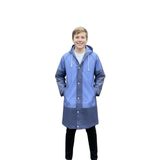 Unisex Çocuk Kapüşonlu Uzun Yağmurluk Füme