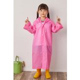 Unisex Çocuk Pembe Su Rüzgar Geçirmez Yağmurluk