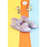 Unisex Çocuk Sandalet Önü Kapalı Sandalet Renkli Kız Sandalet Ortopedik Sandalet Yeni Sezon Sandalet - Lila