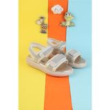 Unisex Çocuk Sandalet Önü Kapalı Sandalet Renkli Kız Sandalet Ortopedik Sandalet Yeni Sezon Sandalet - Pudra