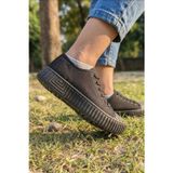 Unisex Çocuk Siyah Lifestyle Günlük Ayakkabı - Dayanıklı Tırtıklı Kalın Taban