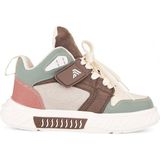 Unisex Çocuk Spor Ayakkabı Ortopedik Bağcıklı Cırtlı Desenli Kaymaz Taban Yürüyüş Sneaker 537 - Bej - Kahverengi