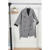 Unisex Çocuk Trençkot % 100 Pamuk - Siyah - 4 Yaş