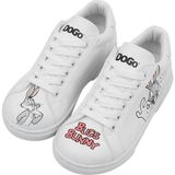 Unisex Çocuk Vegan Deri Beyaz Sneakers - Warner Bros What's up Doc Bugs Bunny Tasarım