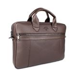 Unisex Çok Bölmeli 14 inç Evrak Ve Laptop Çantası (Kahverengi)