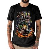 Unısex Demon Slayer t-Shirt Unisex - Siyah
