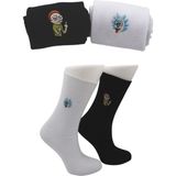 Unisex Desenli Nakışlı Renkli Tenis Kolej Pamuklu Çorap 2'li Paket - 36 - 40 - Siyah-Beyaz