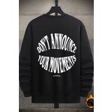 Unisex Dont Baskılı Bisiklet Yaka Sweatshirt