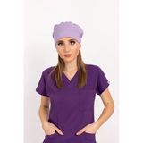 Unisex Düz Lila Renk Desenli Doktor Cerrahi Bone Hemşire Saç Bonesi