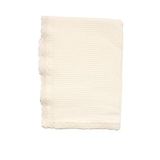 Unisex Ekru Dantelli Pike Battaniye 105*120 cm