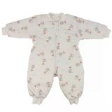 Unisex Ekru Ördek Desenli Elyaf Dolgulu Uyku Tulumu 2.5 Tog Uyku Tulumu