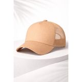 Unisex Fileli Şapka Bej – Yazlık Nefes Alabilir Trucker Cap - Standart