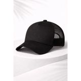Unisex Fileli Şapka Siyah – Yazlık Nefes Alabilir Trucker Cap - Standart