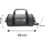 Unisex Fitness Seyahat Silindir Spor Çantası - Gri