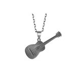 Unisex Gitar Kolye – 925 Ayar Gümüş Zincirli Müzik Aşığı Gitar Kolye Kolye Minimal Tasarım