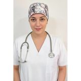 Unisex Göz Desenli Göz Doktoru Hemşire Medikal Cerrahi Saç Bonesi