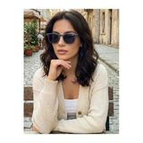Unisex Gri Antrasit Spor Tarz Çerçeve Siyah Uv 400 Cam Güneş Gözlüğü Antrasit