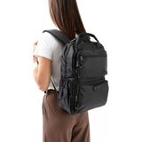 Unisex Günlük Sırt Çantası Paraşüt Kumaş Hafif Çok Cepli Yağmur Itici Kumaş 40*30 cm Okul Çantası - 40 x 30 cm - Siyah