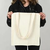 Unısex Ham Bez Çanta 35X40CM %100 Pamuk Naturel Baskısız Uzun Askı - Krem