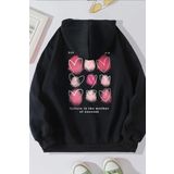 Unisex Heart Sırt Baskılı Oversize Sweatshirt