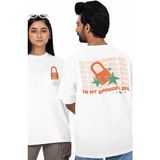 Unisex In My Showgirl Era Sırt Baskılı Tişört, Oversize Taylor Swift Temalı Bisiklet Yaka T-Shirt - Beyaz - XL