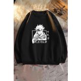 Unisex Jujutsu Kaisen Bisiklet Yaka Sweatshirt