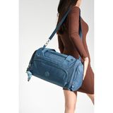 Unisex Kabin Boy Çapraz Askılı Omuz Çantası Seyehat Spor Çantası Hafif Klinkır Kumaş 40*25 cm - Mavi