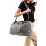 Unisex Kabin Boy Çapraz Askılı Omuz Çantası Seyehat Spor Çantası Hafif Paraşüt Kumaş 44*29 cm - Gri