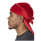 Unisex Kadife Durag Bandana, Uzun Kuyruklu,Saç Bandı (Bordo)