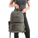 Unisex Kadın Sırt Çantası Gümlük Kullanıma Uygun Büyük Boy Seyahat Çantası 43*30 cm Okul Çantası - 43 x 30 cm - Haki