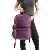 Unisex Kadın Sırt Çantası Gümlük Kullanıma Uygun Büyük Boy Seyahat Çantası 43*30 cm Okul Çantası - 43 x 30 cm - Mor