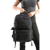 Unisex Kadın Sırt Çantası Gümlük Kullanıma Uygun Büyük Boy Seyahat Çantası 43*30 cm Okul Çantası - 43 x 30 cm - Siyah
