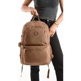 Unisex Kadın Sırt Çantası Gümlük Kullanıma Uygun Büyük Boy Seyahat Çantası 43*30 cm Okul Çantası - 43 x 30 cm - Taba