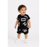Unisex Kanguru Cepli Bebek Şort Tulum 10561