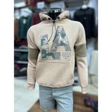 Unisex Kanguru Cepli Kapüşonlu Sweatshirt - Açık Ekru - 3XL