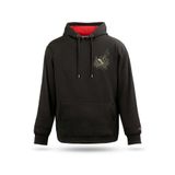 Unisex Kapşonlu Sweatshirt Ahtapot Tasarım Kapşonlu Sweatshirt, Siyah, L