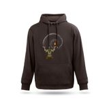 Unisex Kapşonlu Sweatshirt Bilgeliğin Evreni Tasarım, Kahverengi, S
