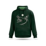 Unisex Kapşonlu Sweatshirt Mystic Path Tasarım Sweatshirt Kadın Erkek Kapşonlu Sweatshirt, Nefti yeşil, L