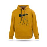 Unisex Kapşonlu Sweatshirt - Unbalanced Tasarım, Safran, L