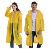 Unisex Kapüşonlu Su ve Rüzgar Geçirmez Yağmurluk, Kalın, uzun ve Dayanıklı(Standart Boy) XL