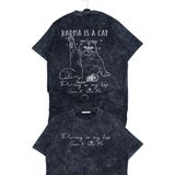 Unisex Karma Is A Cat Love Sırt Baskılı Yıkamalı T-Shirt, Oversize Taylor Swift Retro Tişört - Siyah - 2XL