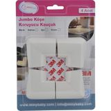 Unisex Kauçuk Jumbo Köşe Koruyucu, Krem - Çok Renkli