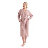 Unisex Kimono 4 Kat Müslin Bornoz (Pudra, XXL)