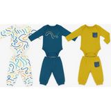 Unisex Kız Erkek Bebek Desenli Renkli Çıtçıtlı Body ve Alt 6'lı Takım Yenidoğan Hediyelik - Çok Renkli - 0 - 3 Ay