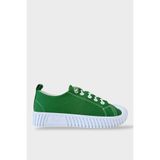 Unisex Kolay Giyilebilir Lastik Bağcıklı Spor Keten Sneaker Ayakkabı Yeşil