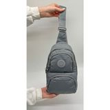 Unisex Krinkıl Su Geçirmez Modern Body Bag Çapraz Omuz Çantası 3300 Gri