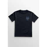 Unisex Lacivert T-Shirt Bozkurt Kurt Kafası Wolf Mavi Minimal Ön Baskılı Tişört