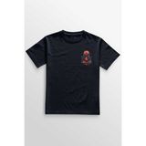 Unisex Lacivert T-Shirt Deadpool Hulk Iron Man Film Movie Minimal Ön Baskılı Tişört - XL